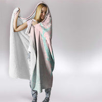 Baby Pink Gradient Polynesia Hooded Blanket Hawaiian Tribal Hammerhead Shark Tattoo LT14 - Polynesian Pride