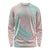 Baby Pink Gradient Polynesia Long Sleeve Shirt Hawaiian Tribal Hammerhead Shark Tattoo