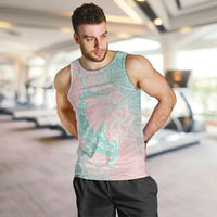 Baby Pink Gradient Polynesia Men Tank Top Hawaiian Tribal Hammerhead Shark Tattoo LT14 Baby Pink - Polynesian Pride