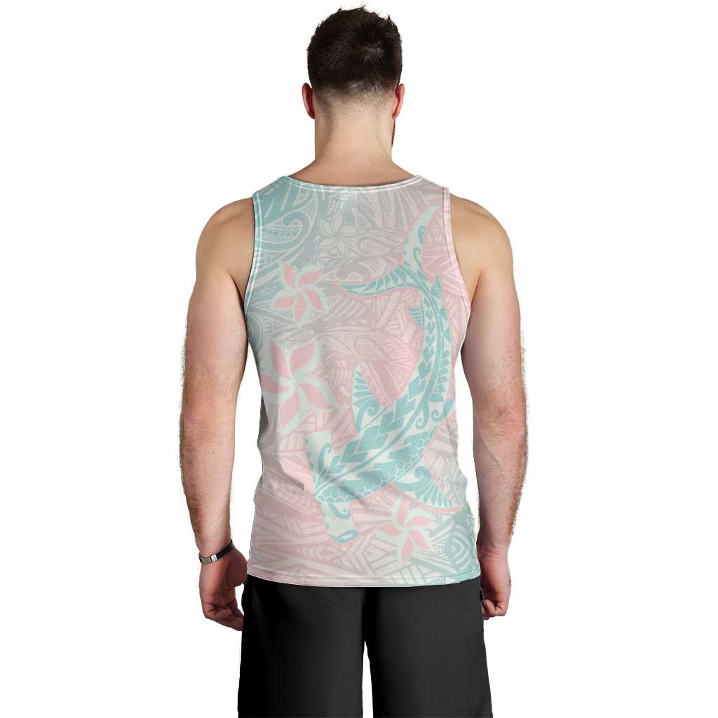 Baby Pink Gradient Polynesia Men Tank Top Hawaiian Tribal Hammerhead Shark Tattoo LT14 - Polynesian Pride