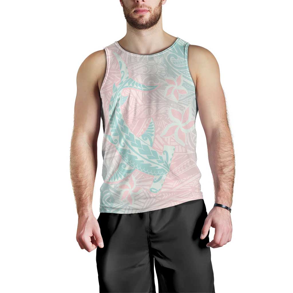 Baby Pink Gradient Polynesia Men Tank Top Hawaiian Tribal Hammerhead Shark Tattoo LT14 - Polynesian Pride