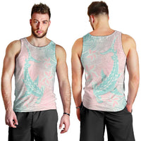 Baby Pink Gradient Polynesia Men Tank Top Hawaiian Tribal Hammerhead Shark Tattoo LT14 - Polynesian Pride