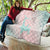 Baby Pink Gradient Polynesia Quilt Hawaiian Tribal Hammerhead Shark Tattoo