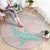 Baby Pink Gradient Polynesia Round Carpet Hawaiian Tribal Hammerhead Shark Tattoo