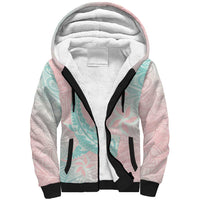 Baby Pink Gradient Polynesia Sherpa Hoodie Hawaiian Tribal Hammerhead Shark Tattoo LT14 Unisex Baby Pink - Polynesian Pride