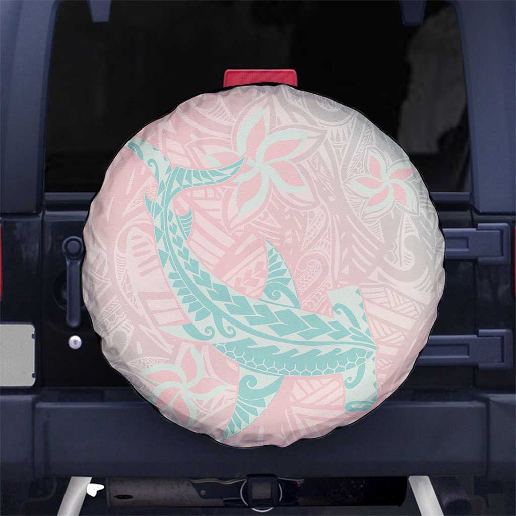Baby Pink Gradient Polynesia Spare Tire Cover Hawaiian Tribal Hammerhead Shark Tattoo LT14 - Polynesian Pride