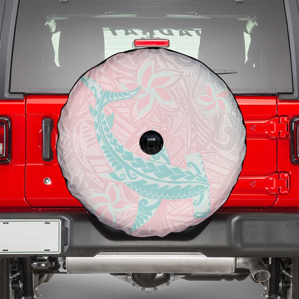 Baby Pink Gradient Polynesia Spare Tire Cover Hawaiian Tribal Hammerhead Shark Tattoo LT14 - Polynesian Pride