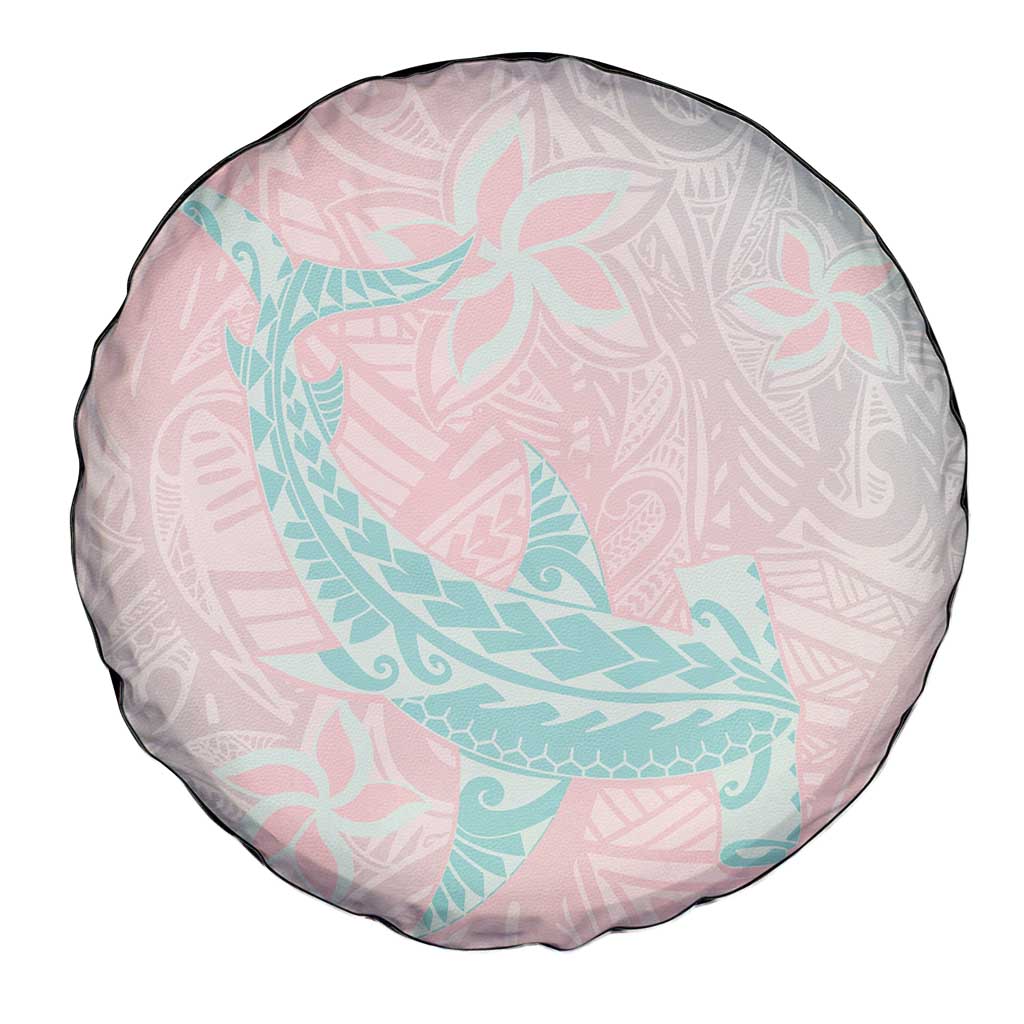 Baby Pink Gradient Polynesia Spare Tire Cover Hawaiian Tribal Hammerhead Shark Tattoo LT14 - Polynesian Pride