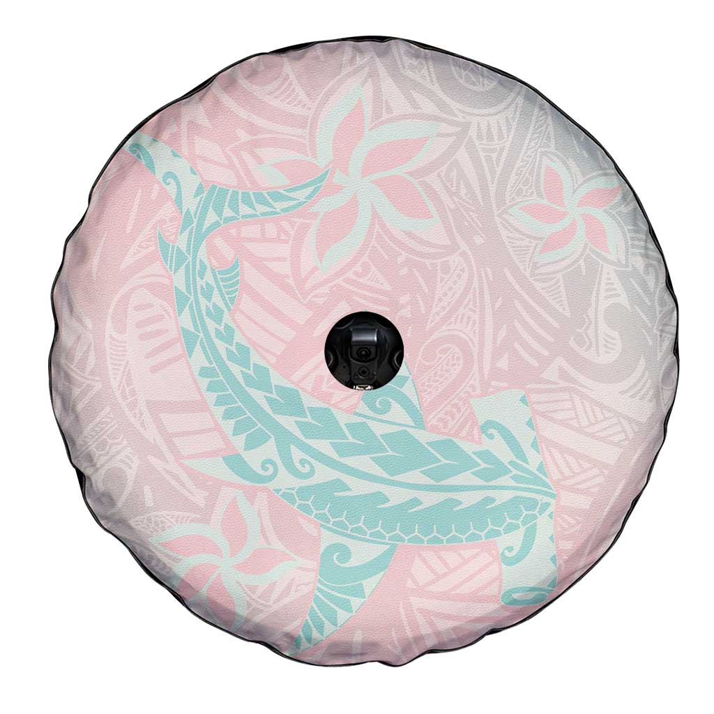 Baby Pink Gradient Polynesia Spare Tire Cover Hawaiian Tribal Hammerhead Shark Tattoo LT14 - Polynesian Pride