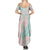 Baby Pink Gradient Polynesia Summer Maxi Dress Hawaiian Tribal Hammerhead Shark Tattoo