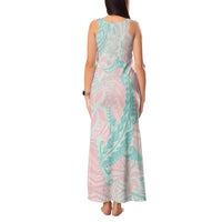 Baby Pink Gradient Polynesia Tank Maxi Dress Hawaiian Tribal Hammerhead Shark Tattoo LT14 - Polynesian Pride