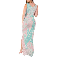 Baby Pink Gradient Polynesia Tank Maxi Dress Hawaiian Tribal Hammerhead Shark Tattoo LT14 - Polynesian Pride