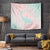 Baby Pink Gradient Polynesia Tapestry Hawaiian Tribal Hammerhead Shark Tattoo