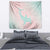 Baby Pink Gradient Polynesia Tapestry Hawaiian Tribal Hammerhead Shark Tattoo