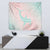 Baby Pink Gradient Polynesia Tapestry Hawaiian Tribal Hammerhead Shark Tattoo