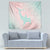 Baby Pink Gradient Polynesia Tapestry Hawaiian Tribal Hammerhead Shark Tattoo