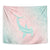 Baby Pink Gradient Polynesia Tapestry Hawaiian Tribal Hammerhead Shark Tattoo