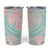 Baby Pink Gradient Polynesia Tumbler Cup Hawaiian Tribal Hammerhead Shark Tattoo