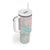 Baby Pink Gradient Polynesia Tumbler With Handle Hawaiian Tribal Hammerhead Shark Tattoo