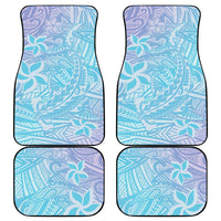 Baby Blue Gradient Polynesia Car Mats Hawaiian Tribal Hammerhead Shark Tattoo