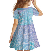 Baby Blue Gradient Polynesia Family Matching Long Sleeve Bodycon Dress and Hawaiian Shirt Hawaiian Tribal Hammerhead Shark Tattoo