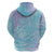 Baby Blue Gradient Polynesia Hoodie Hawaiian Tribal Hammerhead Shark Tattoo