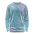 Baby Blue Gradient Polynesia Long Sleeve Shirt Hawaiian Tribal Hammerhead Shark Tattoo