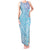 Baby Blue Gradient Polynesia Tank Maxi Dress Hawaiian Tribal Hammerhead Shark Tattoo