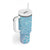 Baby Blue Gradient Polynesia Tumbler With Handle Hawaiian Tribal Hammerhead Shark Tattoo