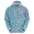 Baby Blue Gradient Polynesia Zip Hoodie Hawaiian Tribal Hammerhead Shark Tattoo