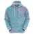 Baby Blue Gradient Polynesia Zip Hoodie Hawaiian Tribal Hammerhead Shark Tattoo