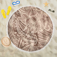 Pastel Brown Polynesia Beach Blanket Hawaiian Tribal Hammerhead Shark Tattoo LT14 One Size 150cm Pastel Brown - Polynesian Pride