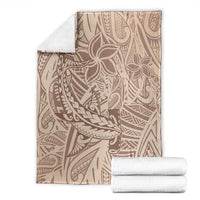 Pastel Brown Polynesia Blanket Hawaiian Tribal Hammerhead Shark Tattoo LT14 - Polynesian Pride
