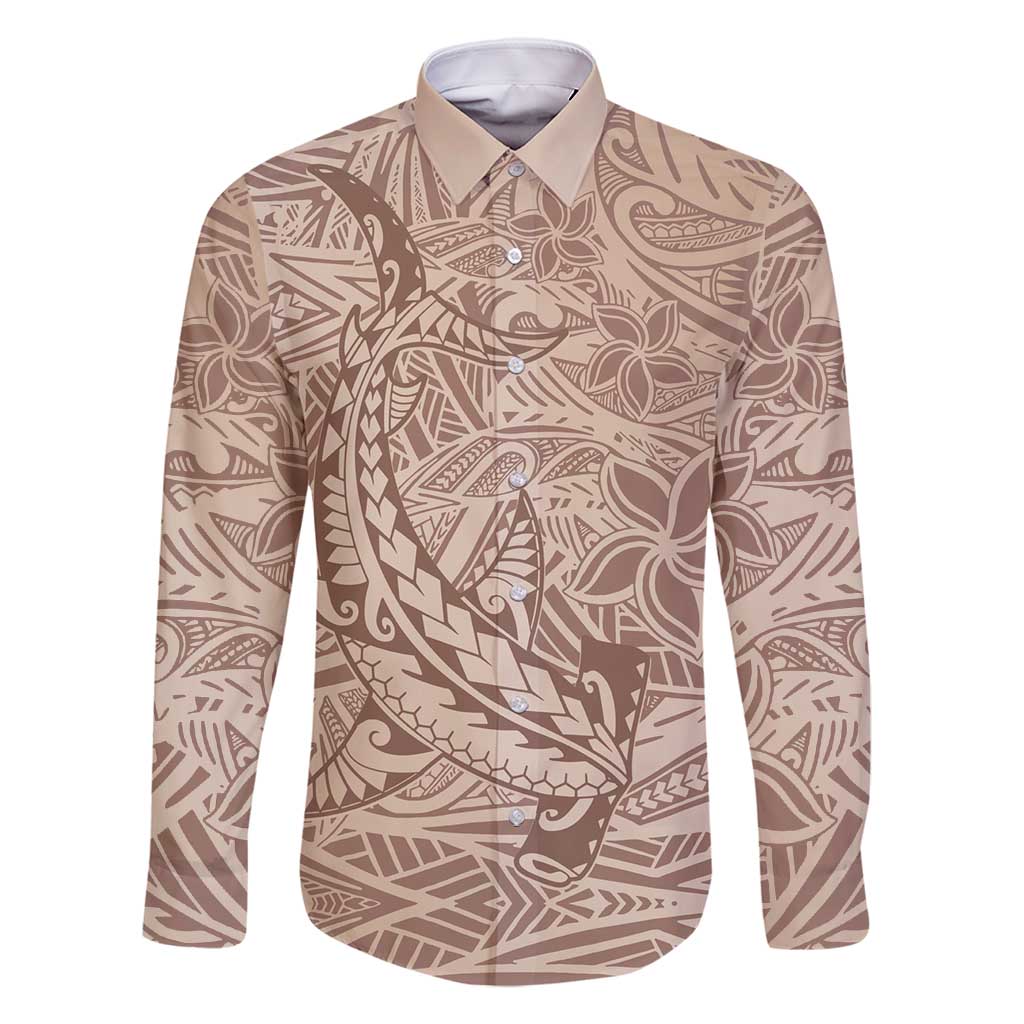 Pink Gradient Polynesia Family Matching Summer Maxi Dress and Hawaiian Shirt Hawaiian Tribal Hammerhead Shark Tattoo