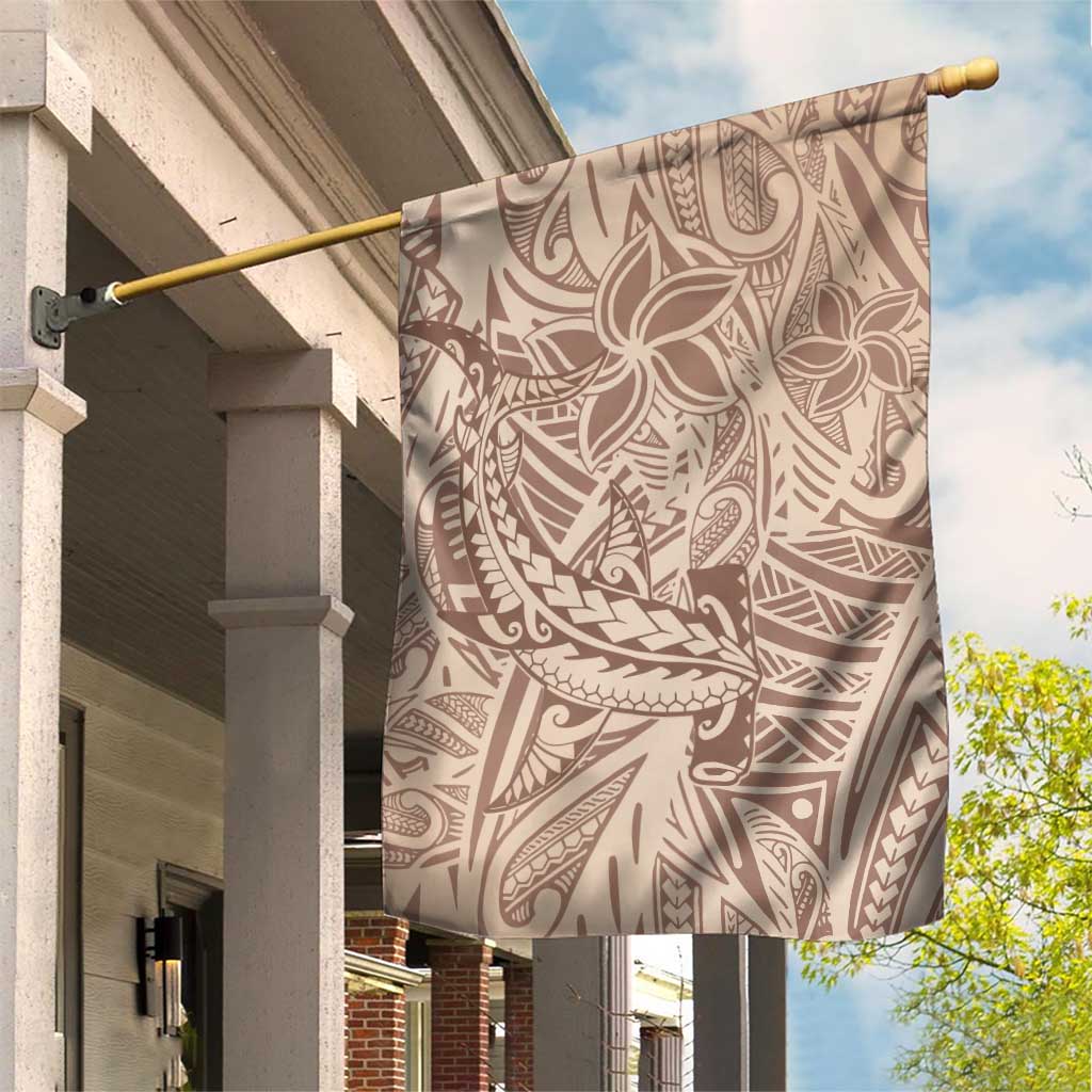 Pastel Brown Polynesia Garden Flag Hawaiian Tribal Hammerhead Shark Tattoo LT14 House Flag Pastel Brown - Polynesian Pride