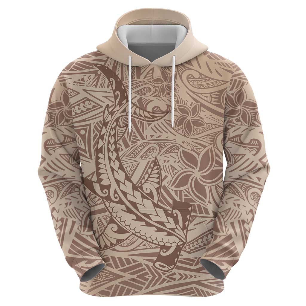 Pink Gradient Polynesia Hoodie Hawaiian Tribal Hammerhead Shark Tattoo
