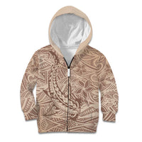 Pink Gradient Polynesia Kid Hoodie Hawaiian Tribal Hammerhead Shark Tattoo