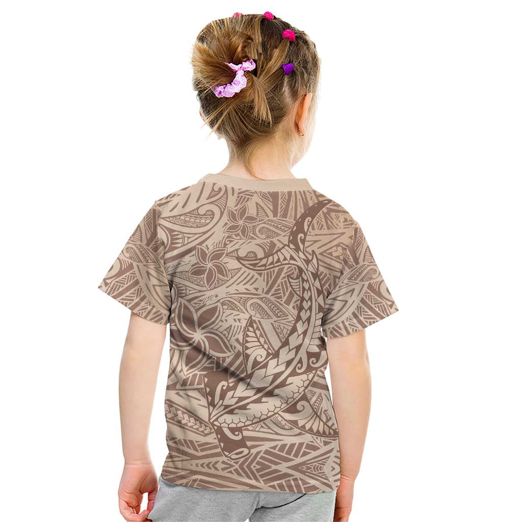 Pink Gradient Polynesia Kid T Shirt Hawaiian Tribal Hammerhead Shark Tattoo