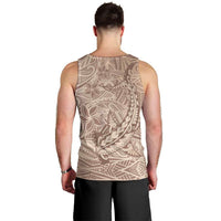 Pastel Brown Polynesia Men Tank Top Hawaiian Tribal Hammerhead Shark Tattoo LT14 - Polynesian Pride