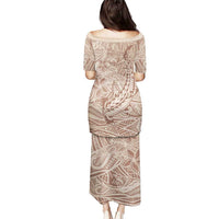 Pastel Brown Polynesia Puletasi Hawaiian Tribal Hammerhead Shark Tattoo LT14 - Polynesian Pride
