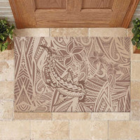 Pastel Brown Polynesia Rubber Doormat Hawaiian Tribal Hammerhead Shark Tattoo LT14 Pastel Brown - Polynesian Pride