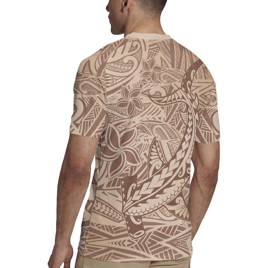 Pink Gradient Polynesia Rugby Jersey Hawaiian Tribal Hammerhead Shark Tattoo