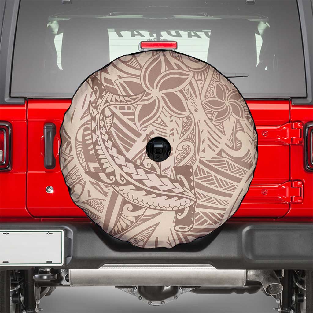 Pastel Brown Polynesia Spare Tire Cover Hawaiian Tribal Hammerhead Shark Tattoo LT14 - Polynesian Pride