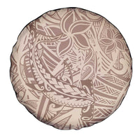 Pastel Brown Polynesia Spare Tire Cover Hawaiian Tribal Hammerhead Shark Tattoo LT14 - Polynesian Pride