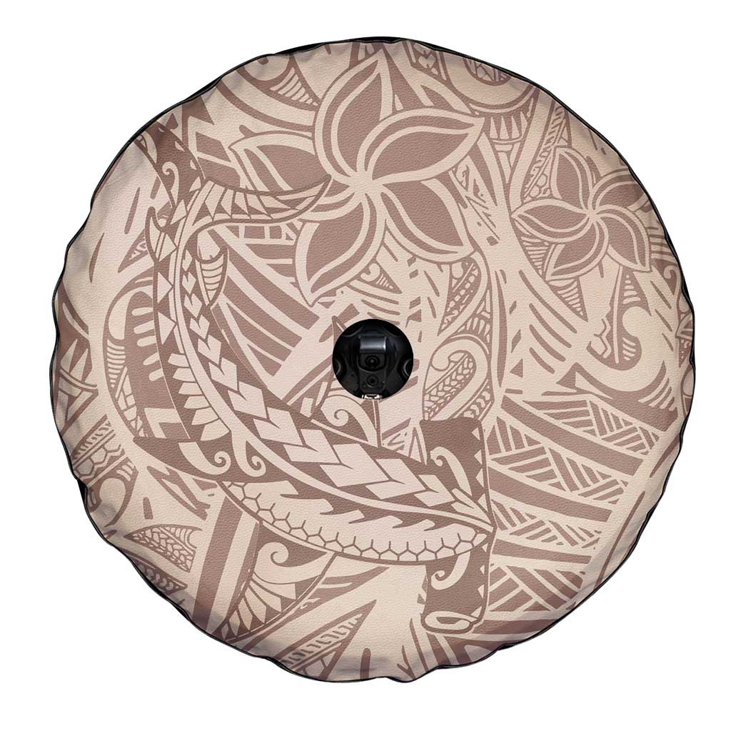 Pastel Brown Polynesia Spare Tire Cover Hawaiian Tribal Hammerhead Shark Tattoo LT14 - Polynesian Pride