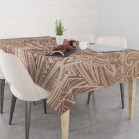 Pastel Brown Polynesia Tablecloth Hawaiian Tribal Hammerhead Shark Tattoo LT14 - Polynesian Pride