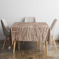 Pastel Brown Polynesia Tablecloth Hawaiian Tribal Hammerhead Shark Tattoo LT14 - Polynesian Pride