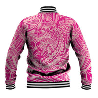 Beige Gradient Polynesia Baseball Jacket Hawaiian Tribal Hammerhead Shark Tattoo LT14 - Polynesian Pride
