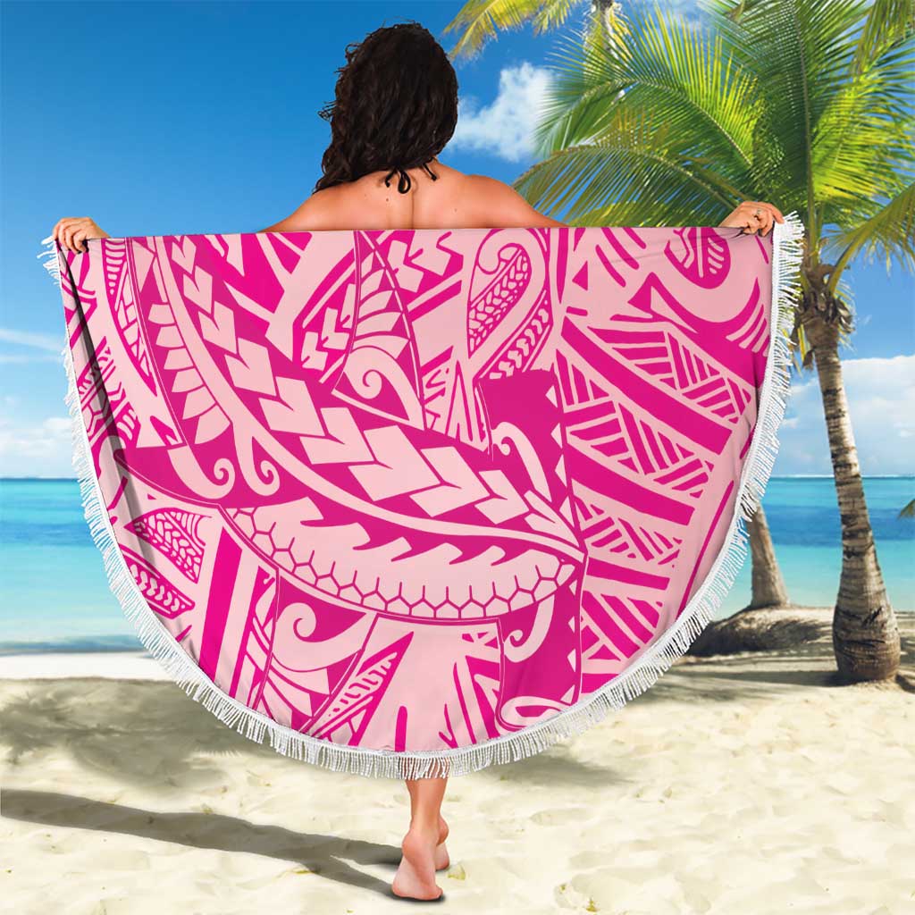 Beige Gradient Polynesia Beach Blanket Hawaiian Tribal Hammerhead Shark Tattoo LT14 - Polynesian Pride