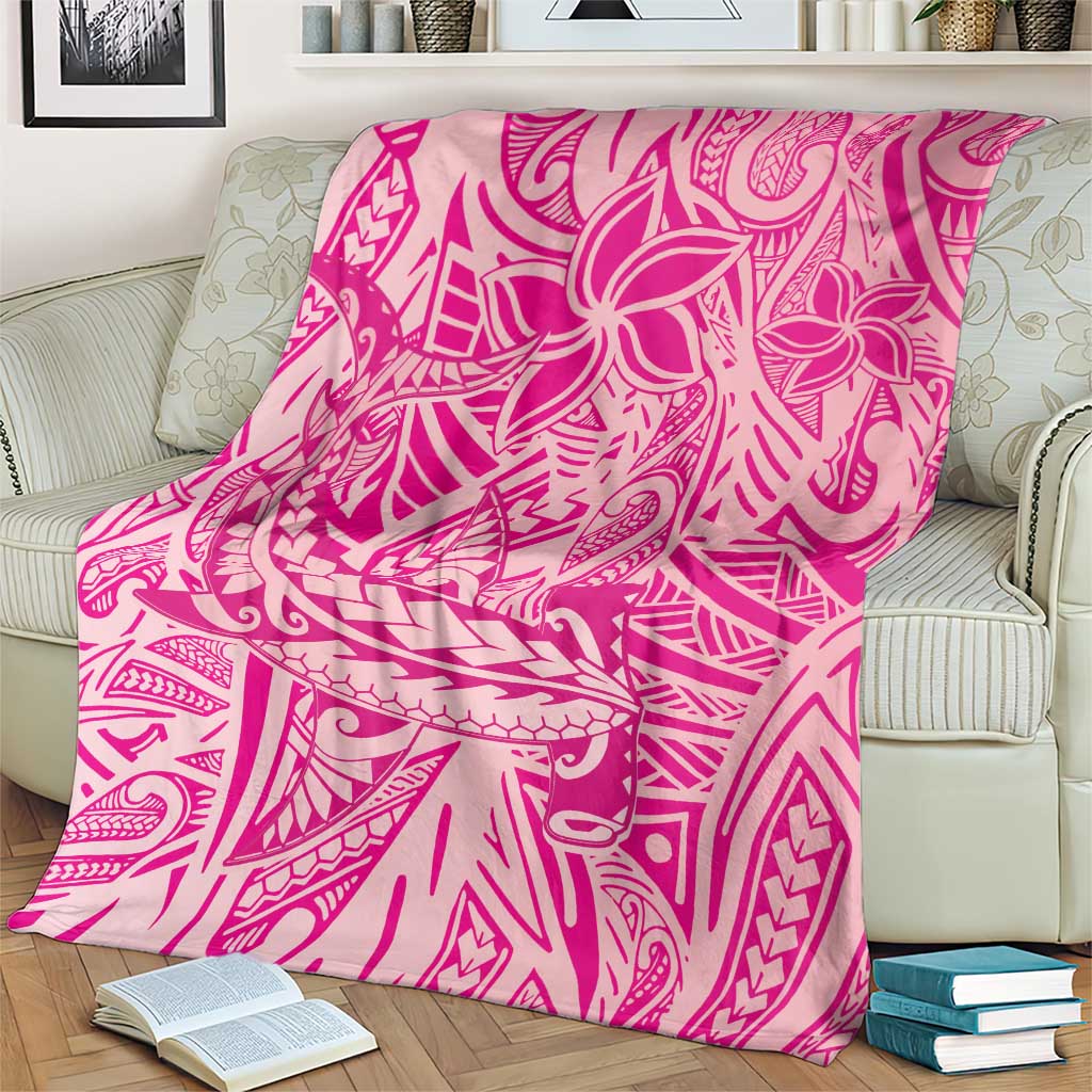 Beige Gradient Polynesia Blanket Hawaiian Tribal Hammerhead Shark Tattoo LT14 - Polynesian Pride